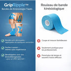 Kinesio Tape Pretagliato per il Ginocchio – GripRipple™