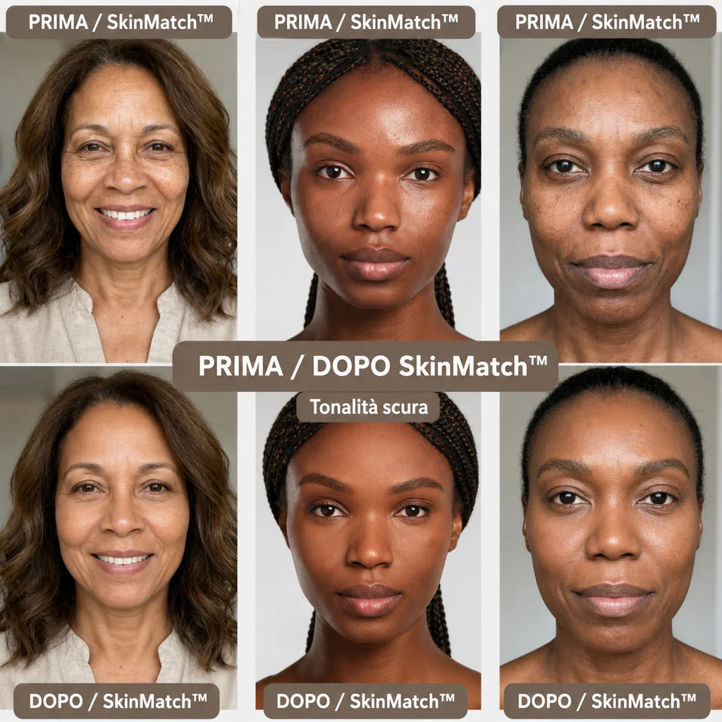 Prima Scelta | Fondotinta intelligente – Pennello integrato e pigmenti adattivi – SkinMatch™