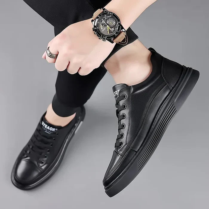 Sneaker Casual in Vera Pelle | Modello Flat Sport