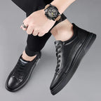 Sneaker Casual in Vera Pelle | Modello Flat Sport