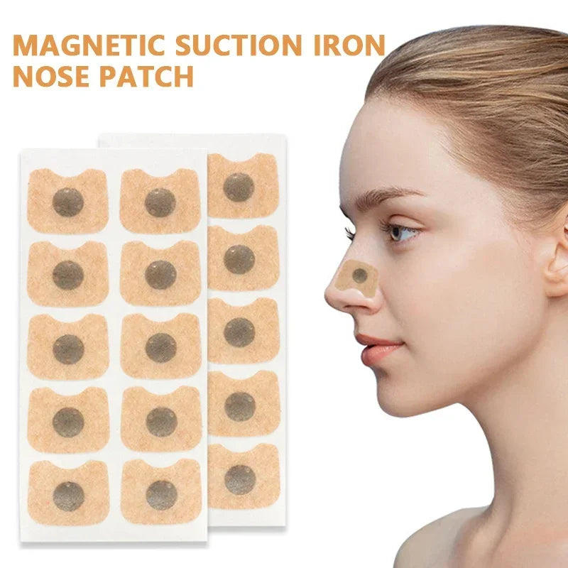 30/90/180/300Pcs Nose Breathing Patches Magnetic Suction Iron Nasal Strips Increase Air Improve Sleeping Reduce Snoring Tools
