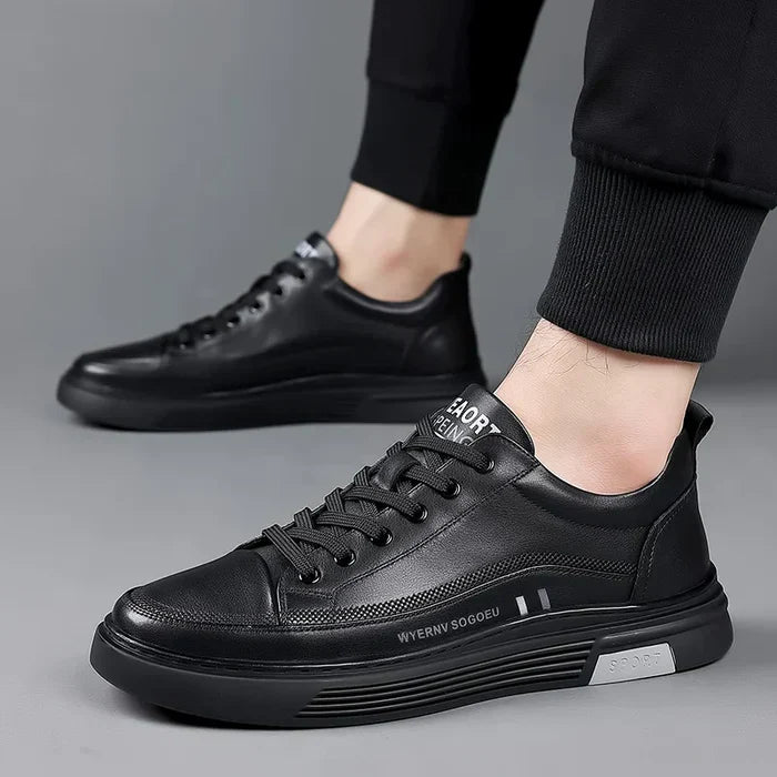Sneaker Casual in Vera Pelle | Modello Flat Sport